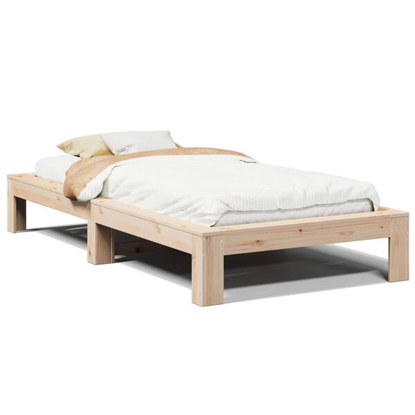 vidaXL Bedframe zonder matras massief grenenhout 100x200 cm