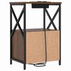 vidaXL Nachtkastje 2 pcs Bruin Eiken 40 x 31 x 60 cm Bewerkt hout