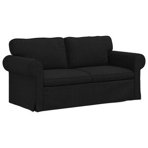 vidaXL Bank Zwart 175 x 82 x 80 cm Stof