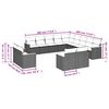 vidaXL 13-delige Loungeset met kussens poly rattan grijs