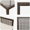 vidaXL Tuin eettafelset 3 pcs Bruin poly rattan