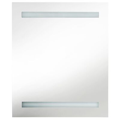 vidaXL Badkamerkast met spiegel LED 50x14x60 cm glanzend grijs
