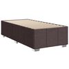 vidaXL Boxspring met matras stof donkerbruin 80x200 cm