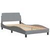 vidaXL Bedframe "Dover" 100x200 cm stof lichtgrijs