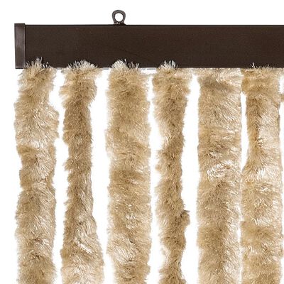 vidaXL Vliegengordijn 90x220 cm chenille beige