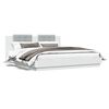 vidaXL Bedframe met hoofdbord bewerkt hout wit 180x200 cm