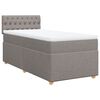 vidaXL Boxspring met matras stof taupe 90x200 cm