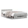 vidaXL Bedframe met lade bewerkt hout betongrijs 90x190 cm