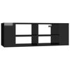 vidaXL Tv-wandmeubel 102x35x35 cm bewerkt hout hoogglans zwart