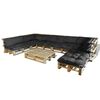 vidaXL Pallet Sofa Kussen 13 st Stof Grijs 120 x 80 x 10 cm