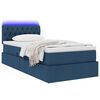 vidaXL Opbergbed met LED met matras met LED Blauw 90 x 200 cm Stof