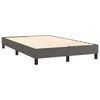 vidaXL Boxspring met matras en LED kunstleer grijs 120x200 cm