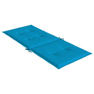vidaXL Tuinstoelkussens 6 st hoge rug 120x50x3 cm stof blauw