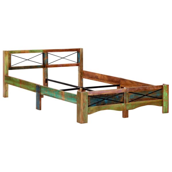 vidaXL Bedframe massief gerecycled hout 140x200 cm