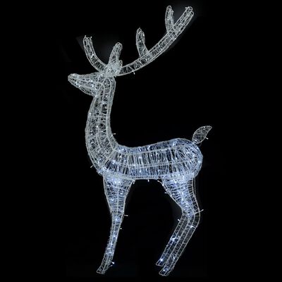 vidaXL Kerstdecoratie rendier 250 LED's koudwit 180 cm acryl