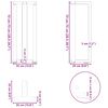 vidaXL Console tafelpoten 2st T-vormig 38x25x(72-73)cm staal antraciet