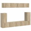 vidaXL Tv-meubelset Wandgemonteerd 5 pcs Sonoma Eiken Bewerkt hout