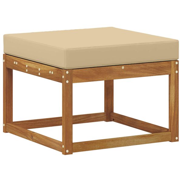 vidaXL Buiten bankenset met kussen 9 pcs Natuurlijk en Beige