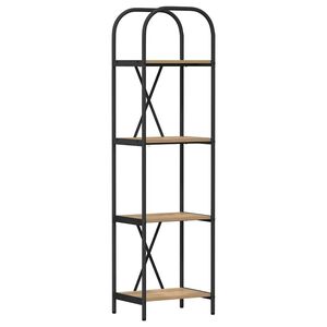 vidaXL Boekenkast 4-laags 40 x 30 x 146 cm Bewerkt hout Artisan Eiken