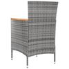 vidaXL Tuinstoelen 4 st poly rattan grijs
