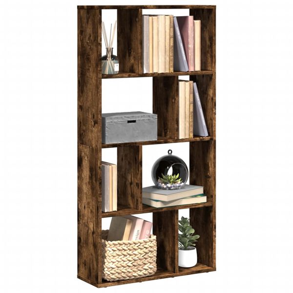 vidaXL Boekenkast 60x20x120 cm bewerkt hout gerookt eikenkleurig
