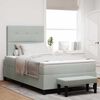 vidaXL Boxspring bed met matras Lichtgrijs 120 x 190 cm Fluweel