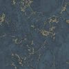 DUTCH WALLCOVERINGS Behang Marble blauw en goudkleurig