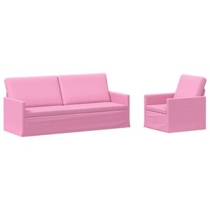 vidaXL Bankstel 2 pcs Roze Stof