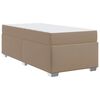 vidaXL Bedframe met matras Cappuccino 90 x 200 cm Stof