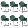 vidaXL Eetkamerstoelen 6 st fluweel groen