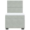 vidaXL Boxspring met matras fluweel lichtgrijs 100x200 cm
