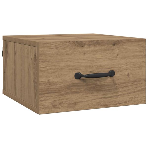 vidaXL Nachtkastje Ambachtelijk eiken 35 x 35 x 20 cm Bewerkt hout