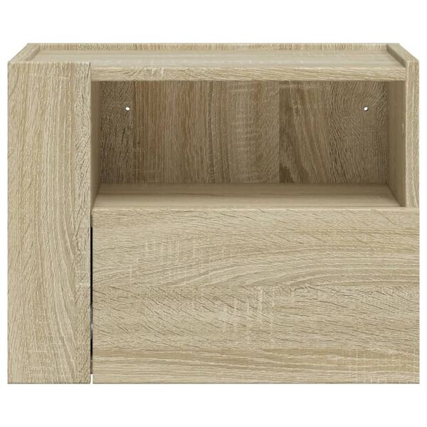 vidaXL Nachtkastjes 2 st wandgemonteerd 45x30x35 cm sonoma eikenkleur