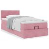 vidaXL Ottoman bed met matras 100x200 cm fluweel roze