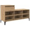 vidaXL Schoenenkast 102 x 36 x 60 cm Bewerkt hout Artisanaal eiken