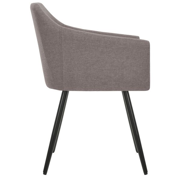 vidaXL Eetkamerstoelen 6 st stof taupe
