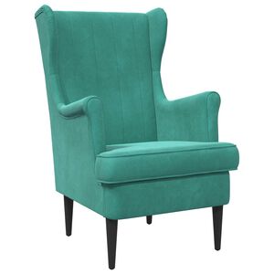 vidaXL Fauteuil Turquoise Fluweel