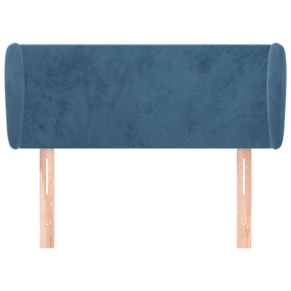 vidaXL Hoofdbord met randen 93x23x78/88 cm fluweel donkerblauw