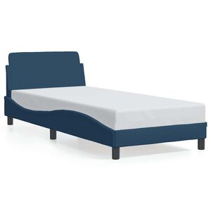 vidaXL Bedframe met hoofdeinde "Dover" 90x190 cm stof blauw