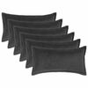 vidaXL Kussensloop 6 st HOUTEN Donkergrijs 40 x 80 cm Boucl&eacute;