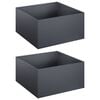 vidaXL Plantenbak 2 st Antraciet 40 x 40 x 30 cm Koudgewalst staal