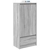 vidaXL Kast met lade 55,5x34x119,5 cm spaanplaat grijs Sonoma