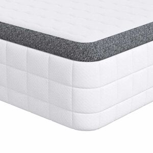 vidaXL Matras Wit en Grijs 100 x 200 cm Bonell Veer
