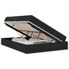 vidaXL Opbergbed met matras met opslag Zwart 140 x 200 cm Polyester