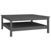vidaXL Salontafel 100x100x40 cm massief grenenhout grijs