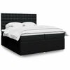 vidaXL Boxspring met matras stof zwart 200x200 cm