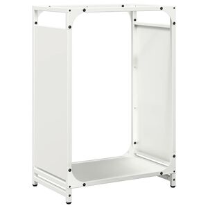 vidaXL Brandhoutrek 44x28x65 cm koudgewalst staal wit
