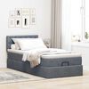 vidaXL Ottoman bed met matras 80x200cm fluweel donkergrijs