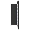vidaXL Badkamerkast met spiegel en LED 90x12x45 cm acryl grijs