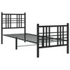 vidaXL Bedframe met hoofd- en voeteneinde metaal zwart 80x200 cm
